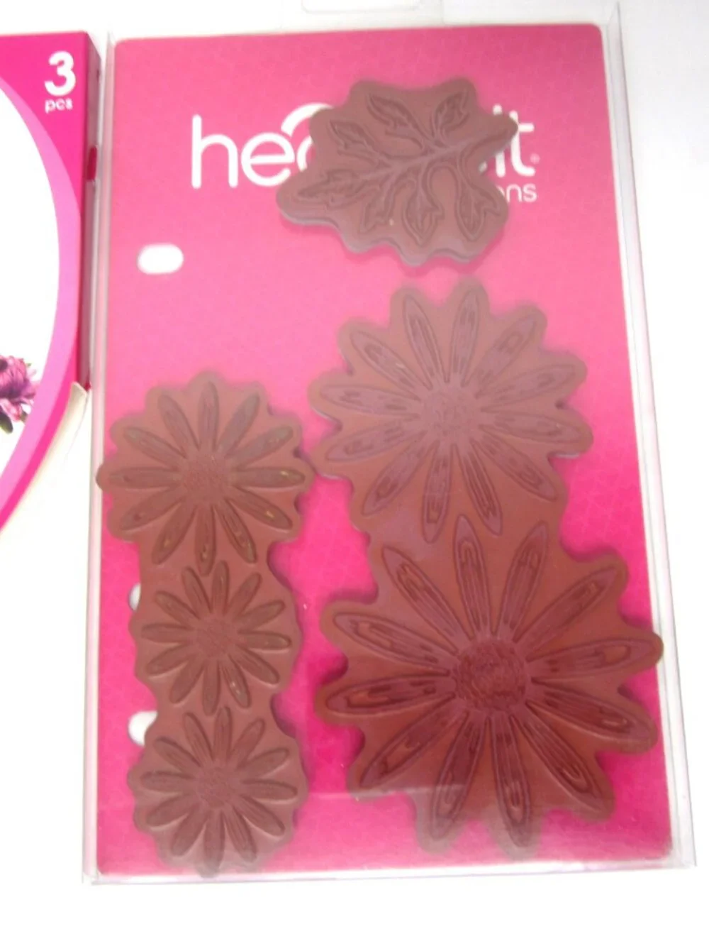Heartfelt Creations Wild Aster Cling Stamps 3 Pcs Floral Summer Spring